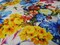 1 Yard Hot Pink Multicolor Floral Print Stretch Velvet Fabric for Fashion Drapes 60 Inch Width